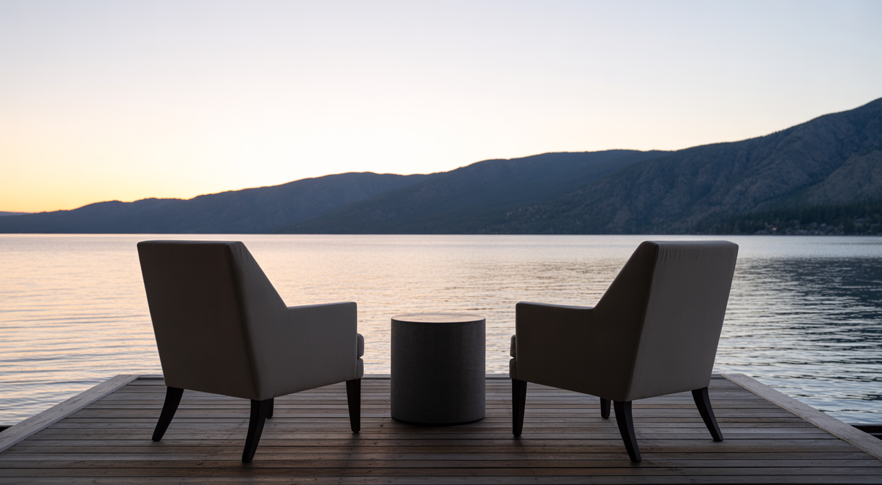 Couple enjoying a romantic Big Bear Lake getaway